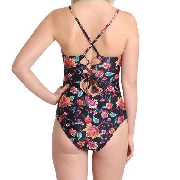 Nanette Lepore Val V-Neck One Piece Swimsuit Swim - Picture 2 of 10